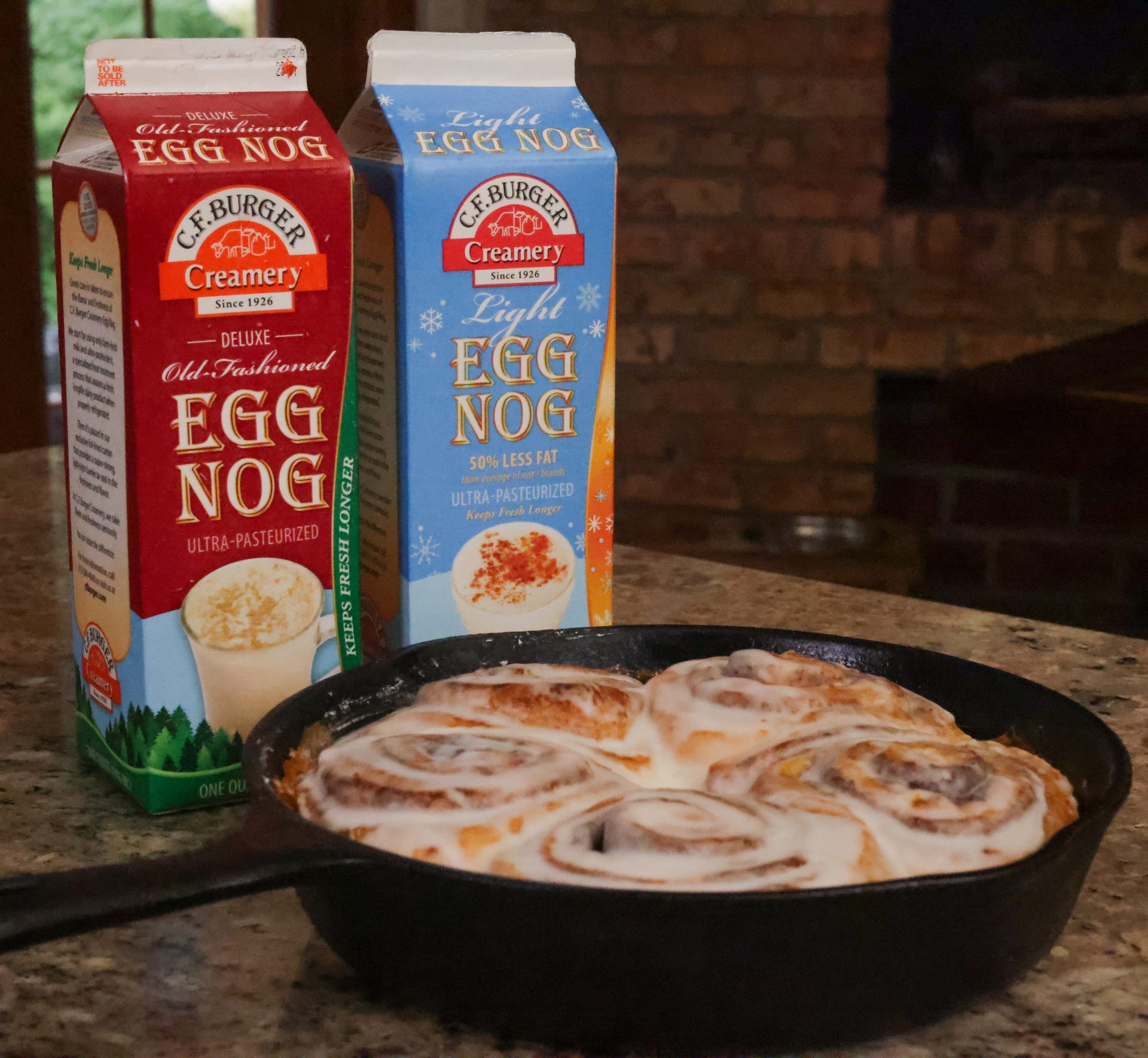 Eggnog Cinnamon Rolls - C.F. Burger Creamery